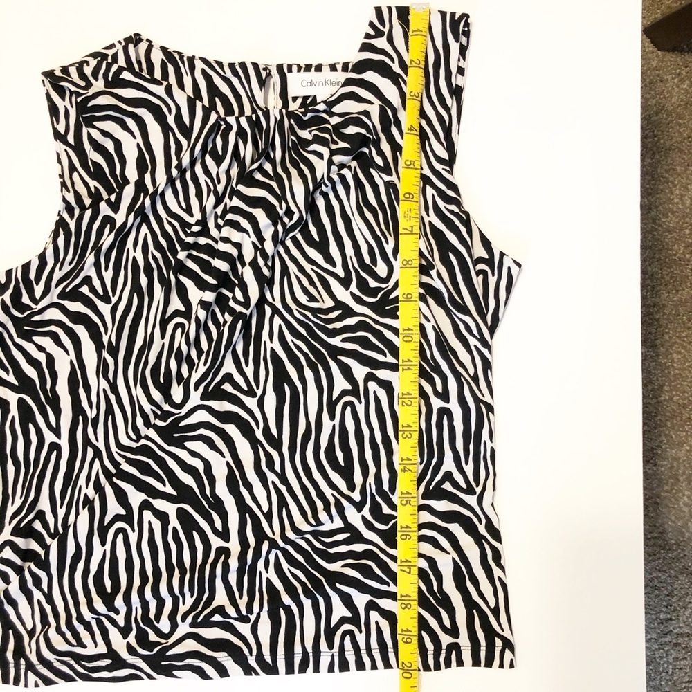 Calvin Klein Zebra Print Sleeveless Top S - Picture 7 of 7